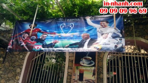 Băng rôn cổ vũ bóng đá hay - đặt in ngay kéo khách về quán