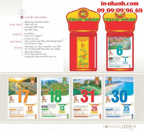 In nhanh lịch treo tường đẹp tại TPHCM