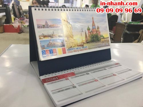 Xưởng in lịch để bàn số lượng ít HCM